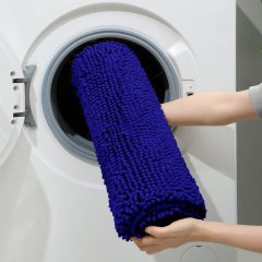 3 Pieces Bathroom Rugs, Ultra Soft Non Slip Absorbent Chenille Toilet Bath Mat Set