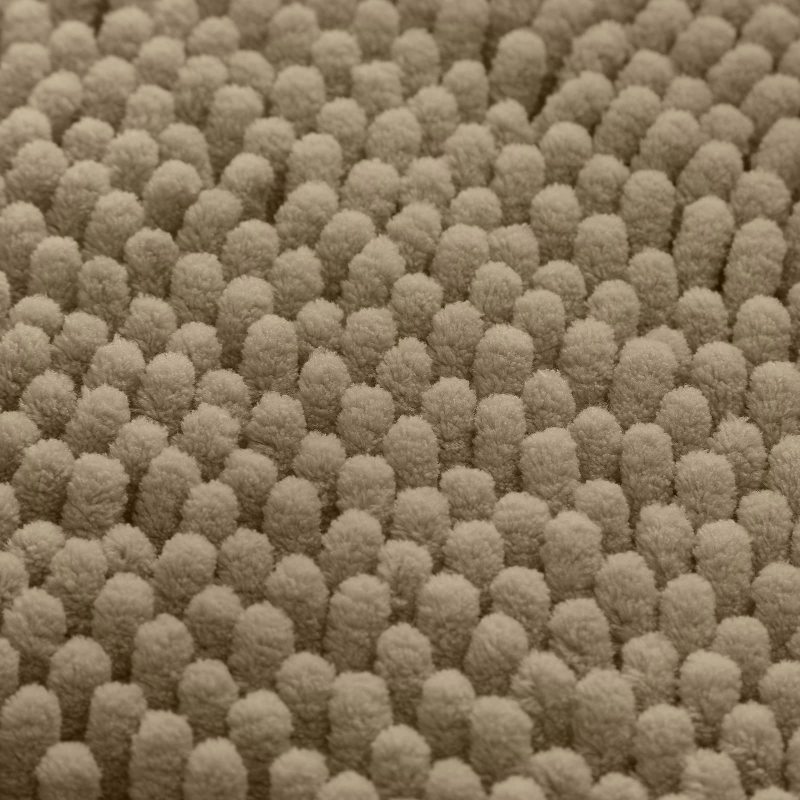 3 Pieces Bathroom Rugs, Ultra Soft Non Slip Absorbent Chenille Toilet Bath Mat Set