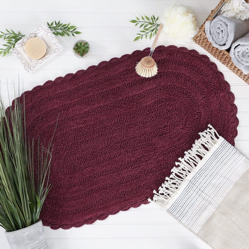 Crochet Collection Reversible Bath Mat, Round