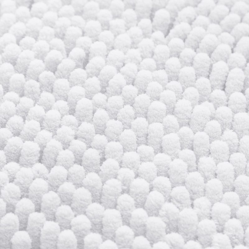 3 Pieces Bathroom Rugs, Ultra Soft Non Slip Absorbent Chenille Toilet Bath Mat Set