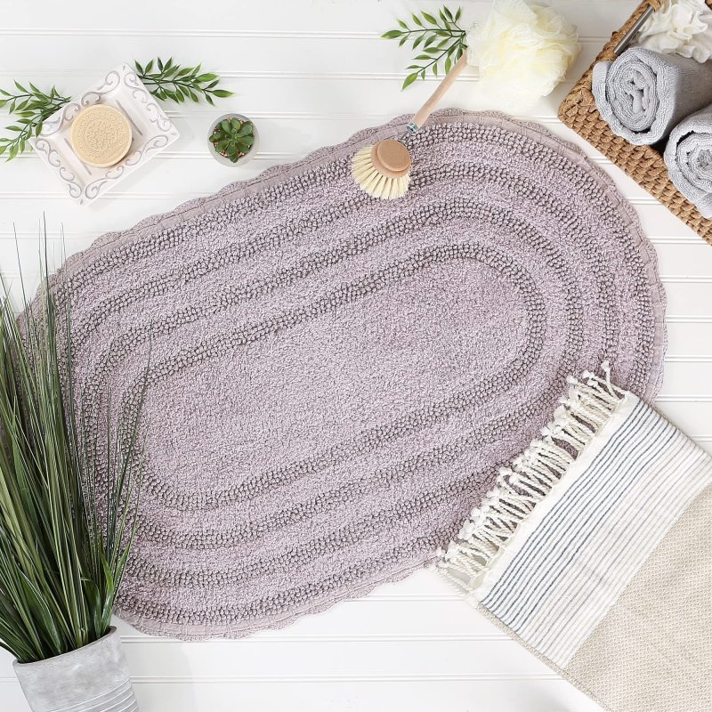 Crochet Collection Reversible Bath Mat, Round