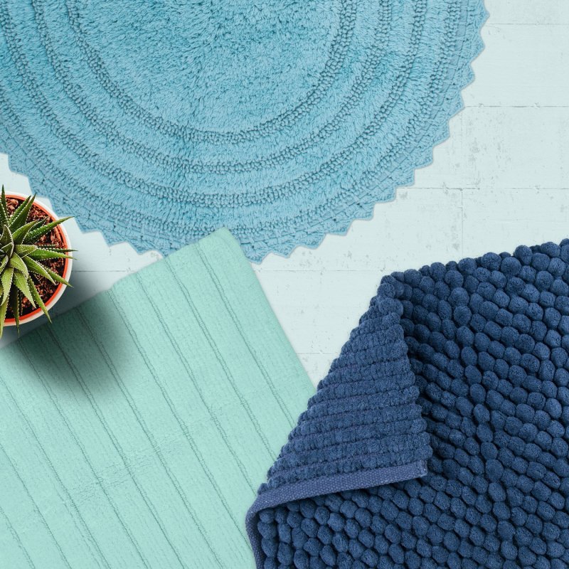 Crochet Collection Reversible Bath Mat, Round