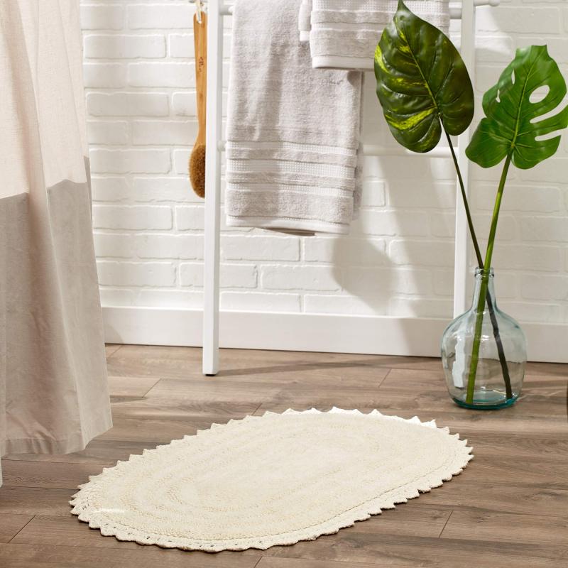 Crochet Collection Reversible Bath Mat, Round