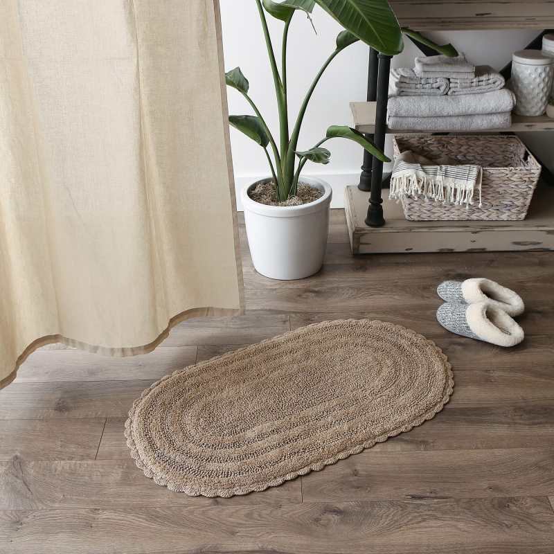 Crochet Collection Reversible Bath Mat, Round