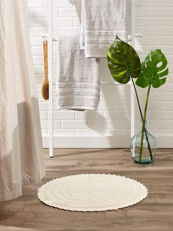 Crochet Collection Reversible Bath Mat, Round