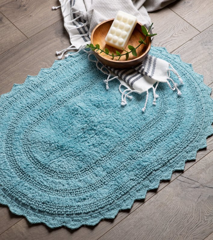 Crochet Collection Reversible Bath Mat, Round