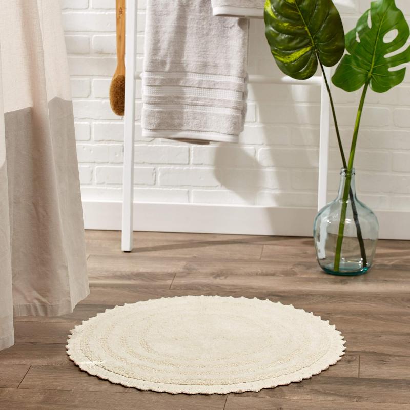 Crochet Collection Reversible Bath Mat, Round