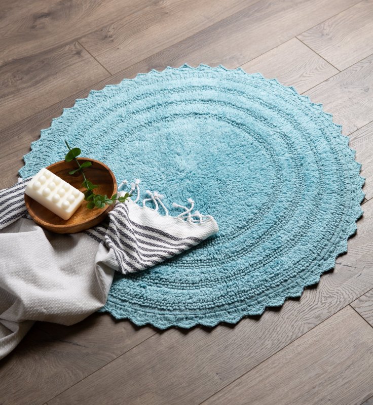 Crochet Collection Reversible Bath Mat, Round