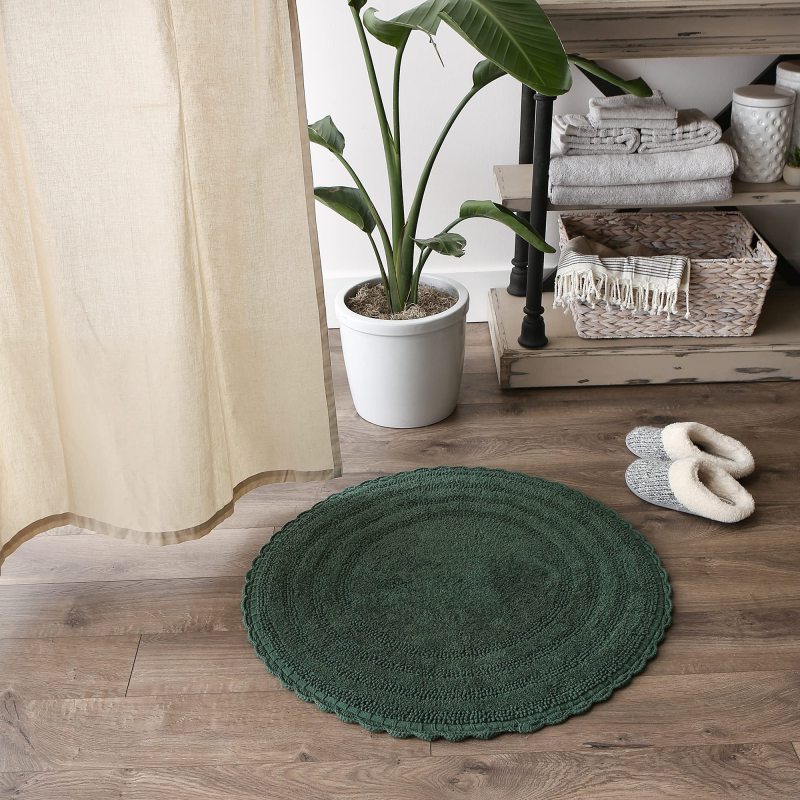 Crochet Collection Reversible Bath Mat, Round