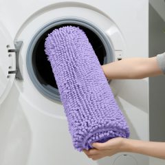 3 Pieces Bathroom Rugs, Ultra Soft Non Slip Absorbent Chenille Toilet Bath Mat Set