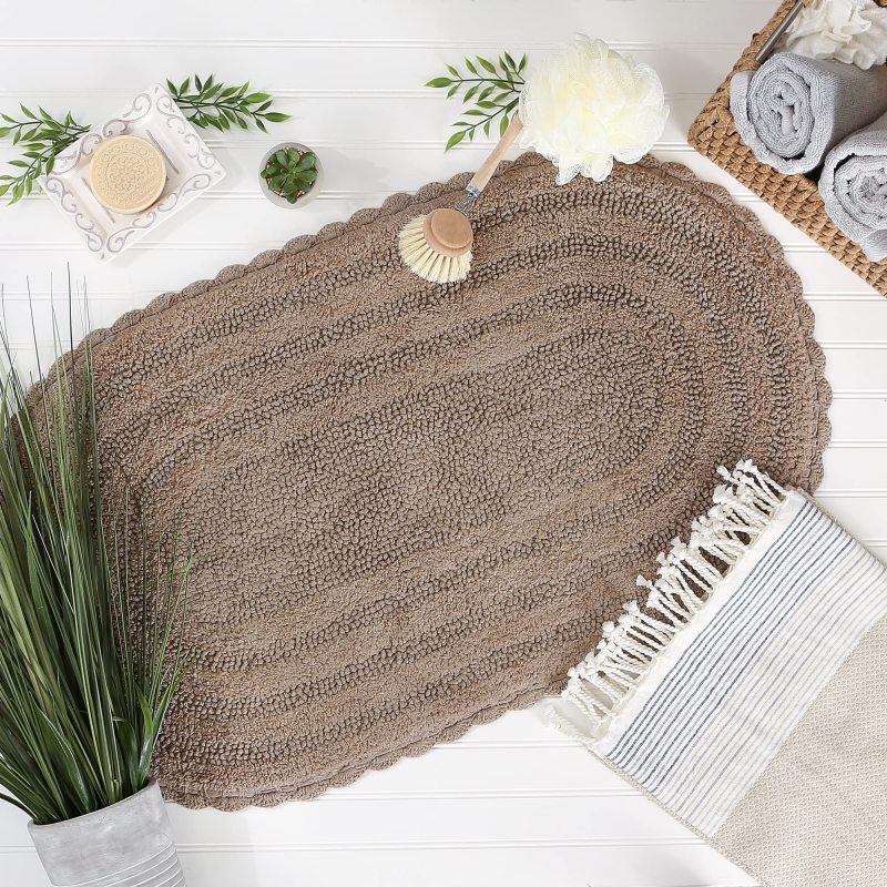 Crochet Collection Reversible Bath Mat, Round
