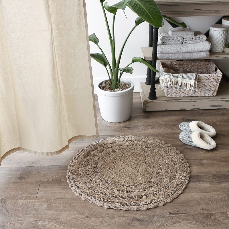 Crochet Collection Reversible Bath Mat, Round
