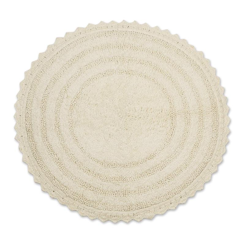 Crochet Collection Reversible Bath Mat, Round