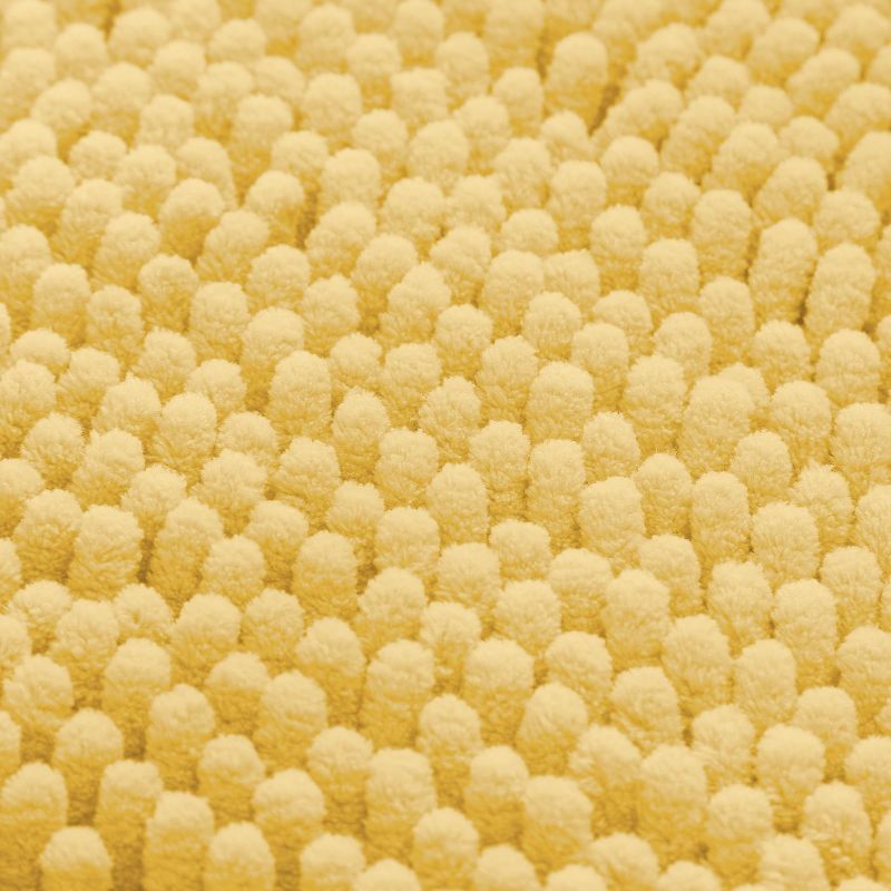 3 Pieces Bathroom Rugs, Ultra Soft Non Slip Absorbent Chenille Toilet Bath Mat Set