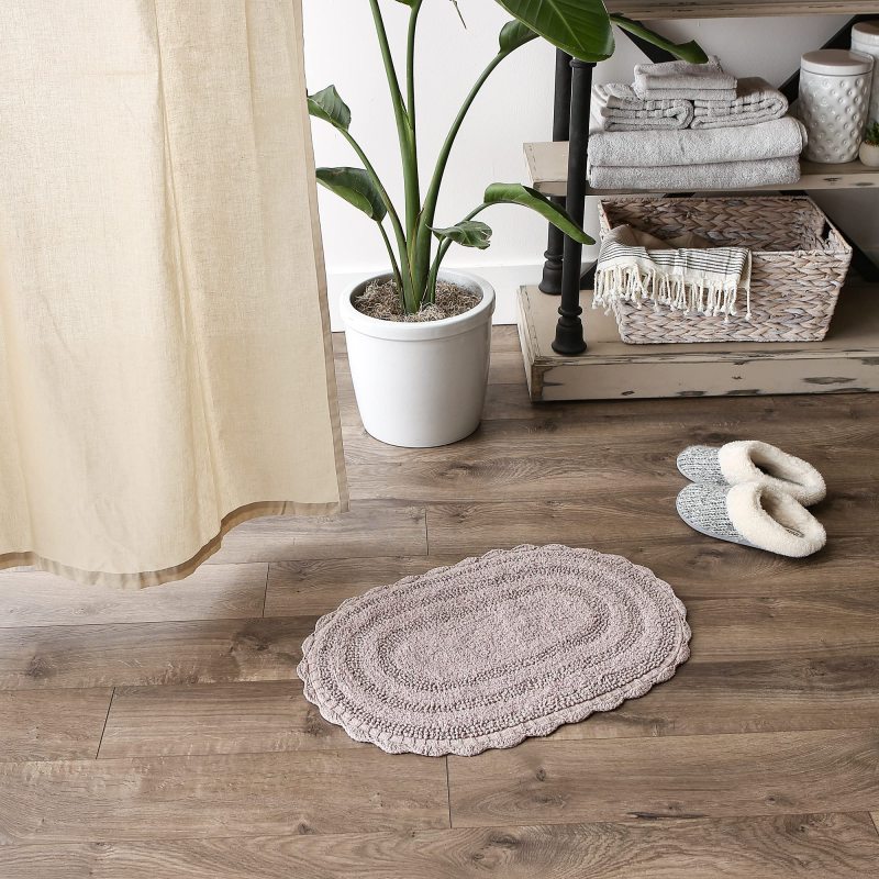 Crochet Collection Reversible Bath Mat, Round