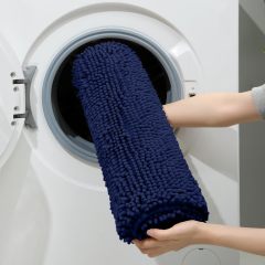 3 Pieces Bathroom Rugs, Ultra Soft Non Slip Absorbent Chenille Toilet Bath Mat Set