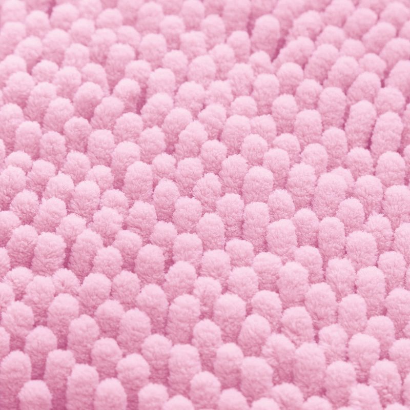 3 Pieces Bathroom Rugs, Ultra Soft Non Slip Absorbent Chenille Toilet Bath Mat Set