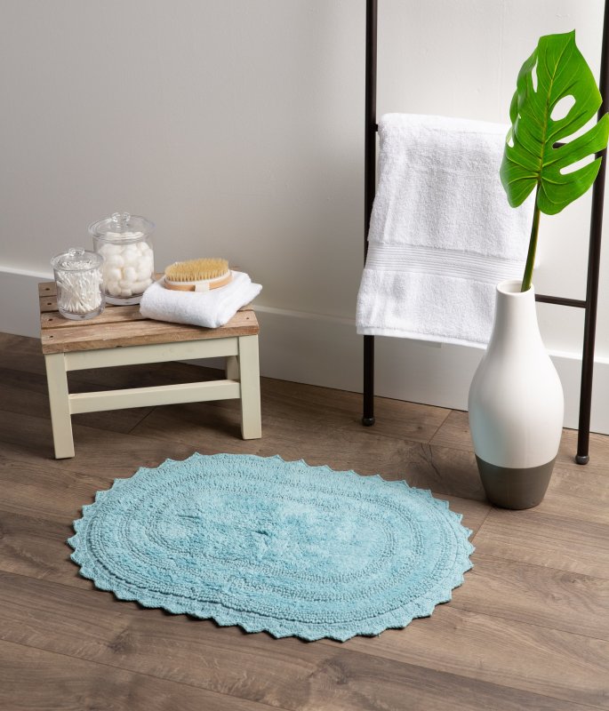 Crochet Collection Reversible Bath Mat, Round