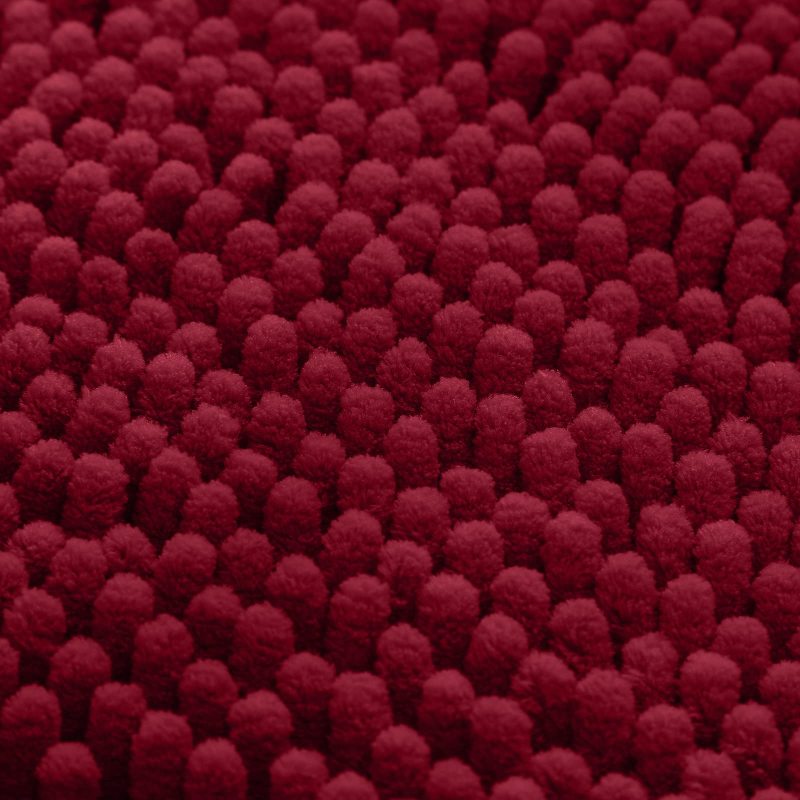 3 Pieces Bathroom Rugs, Ultra Soft Non Slip Absorbent Chenille Toilet Bath Mat Set
