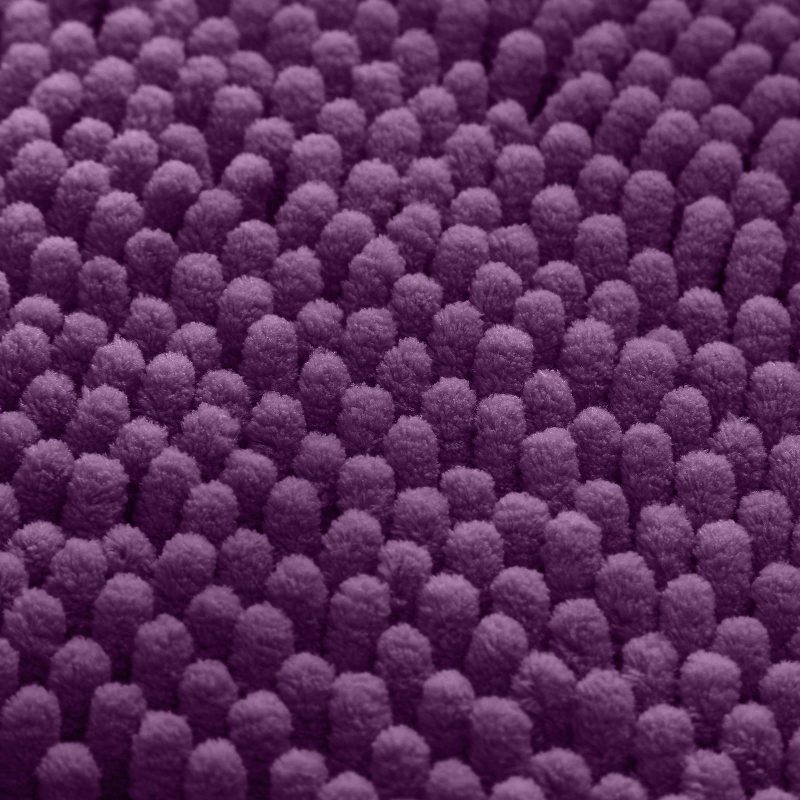 3 Pieces Bathroom Rugs, Ultra Soft Non Slip Absorbent Chenille Toilet Bath Mat Set
