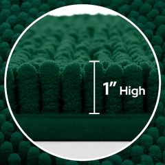 3 Pieces Bathroom Rugs, Ultra Soft Non Slip Absorbent Chenille Toilet Bath Mat Set
