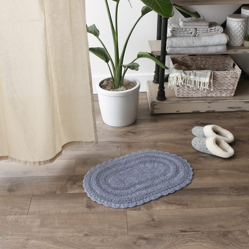 Crochet Collection Reversible Bath Mat, Round