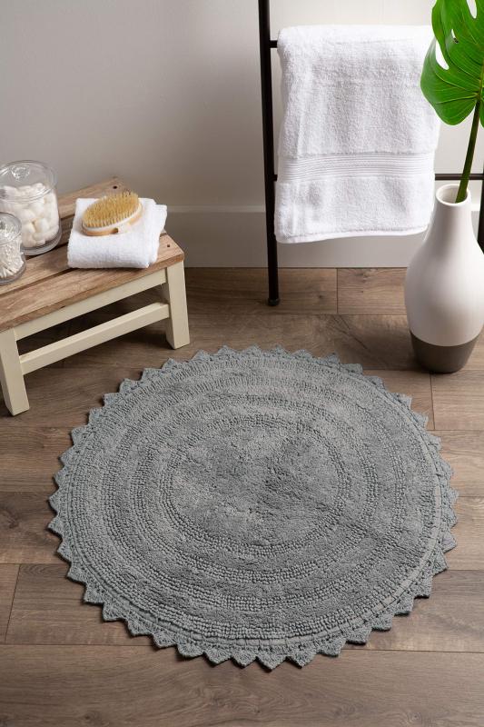 Crochet Collection Reversible Bath Mat, Round