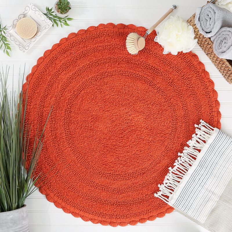 Crochet Collection Reversible Bath Mat, Round