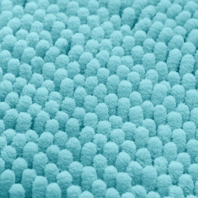3 Pieces Bathroom Rugs, Ultra Soft Non Slip Absorbent Chenille Toilet Bath Mat Set