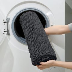 3 Pieces Bathroom Rugs, Ultra Soft Non Slip Absorbent Chenille Toilet Bath Mat Set