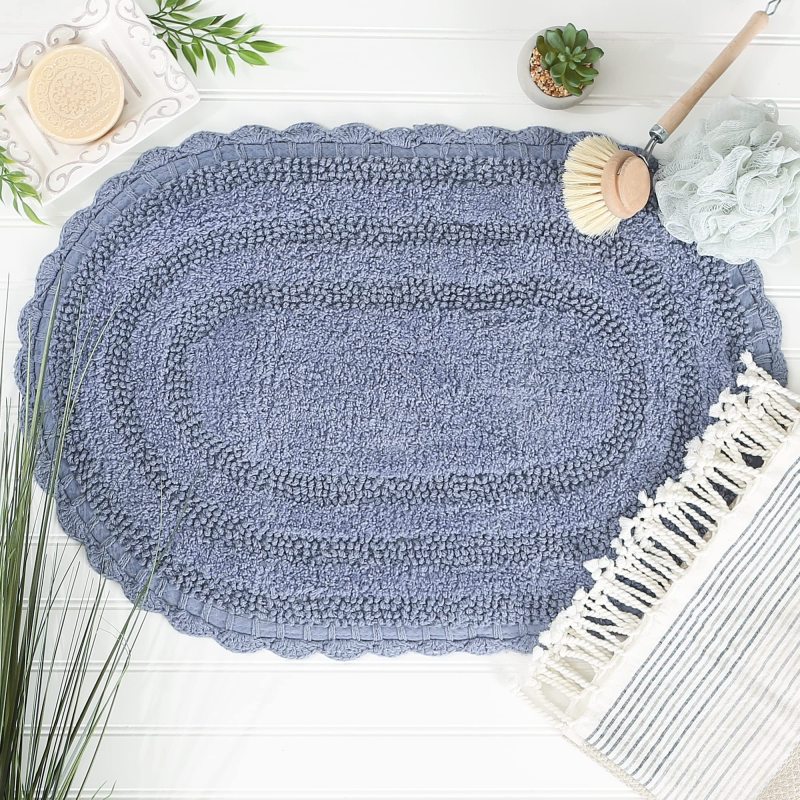 Crochet Collection Reversible Bath Mat, Round