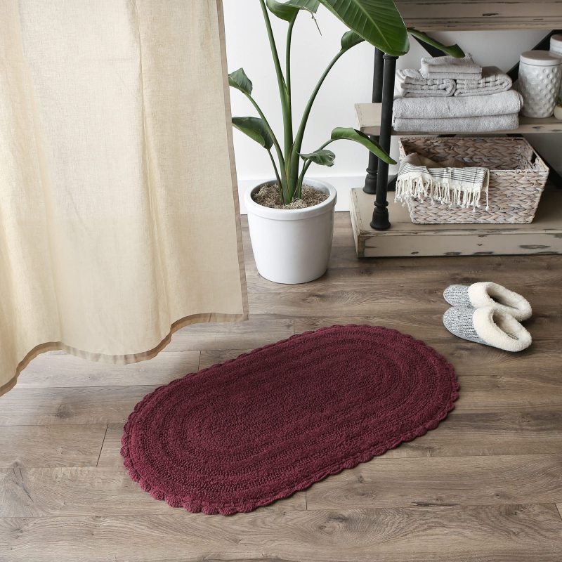 Crochet Collection Reversible Bath Mat, Round