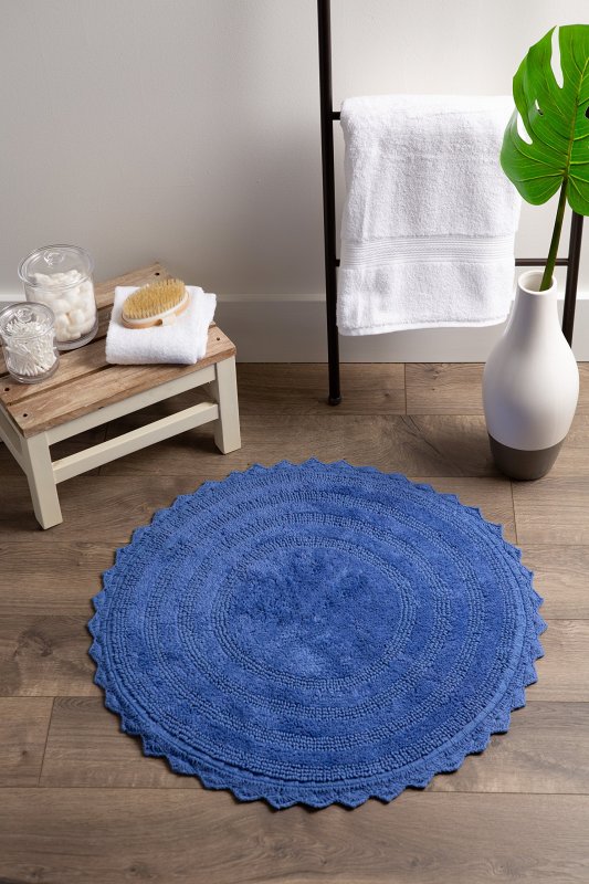 Crochet Collection Reversible Bath Mat, Round