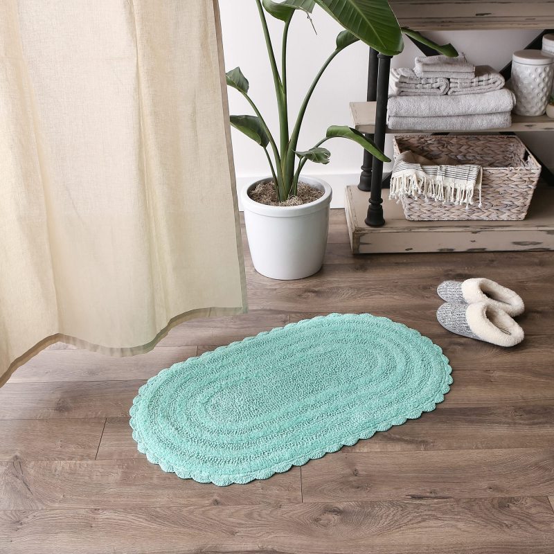 Crochet Collection Reversible Bath Mat, Round