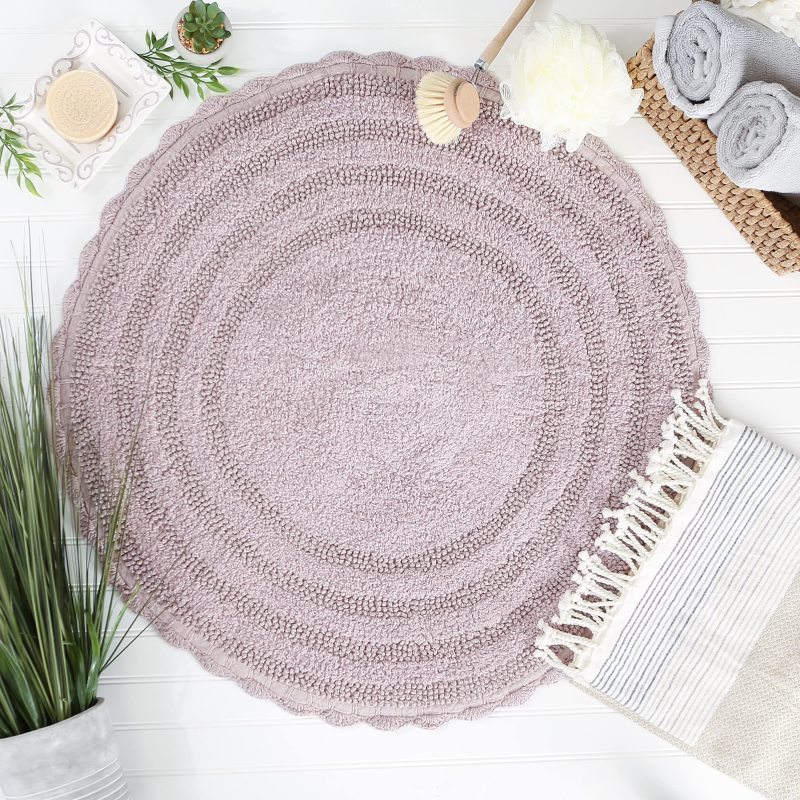 Crochet Collection Reversible Bath Mat, Round