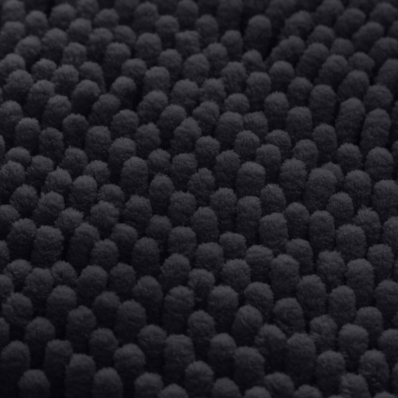 3 Pieces Bathroom Rugs, Ultra Soft Non Slip Absorbent Chenille Toilet Bath Mat Set