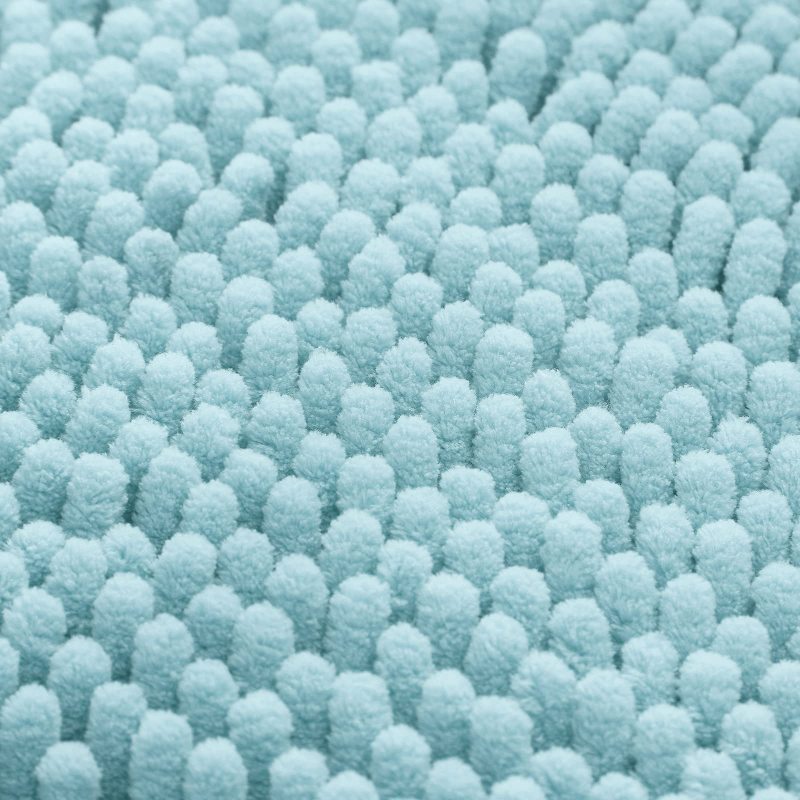 3 Pieces Bathroom Rugs, Ultra Soft Non Slip Absorbent Chenille Toilet Bath Mat Set