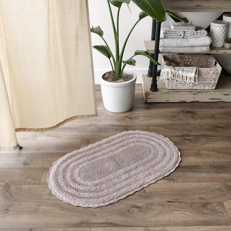 Crochet Collection Reversible Bath Mat, Round