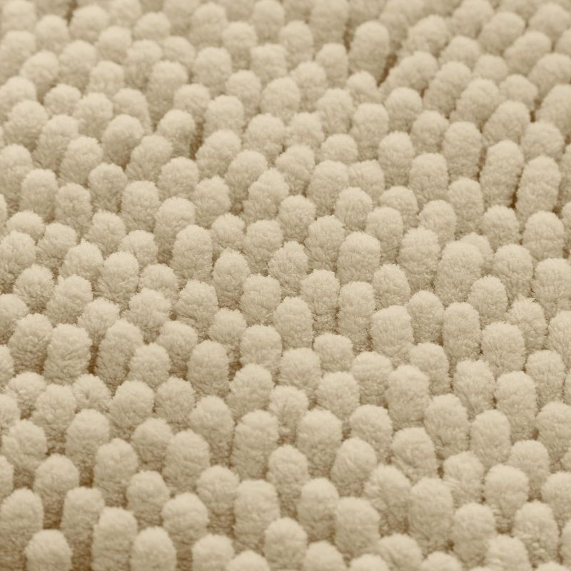 3 Pieces Bathroom Rugs, Ultra Soft Non Slip Absorbent Chenille Toilet Bath Mat Set