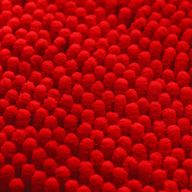 3 Pieces Bathroom Rugs, Ultra Soft Non Slip Absorbent Chenille Toilet Bath Mat Set