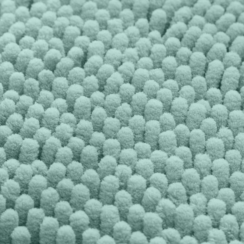 3 Pieces Bathroom Rugs, Ultra Soft Non Slip Absorbent Chenille Toilet Bath Mat Set