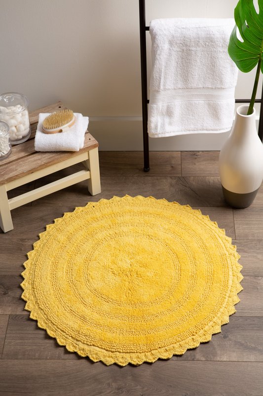 Crochet Collection Reversible Bath Mat, Round