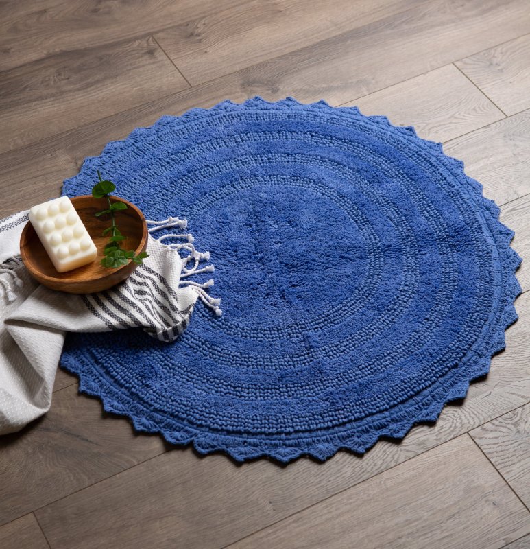Crochet Collection Reversible Bath Mat, Round