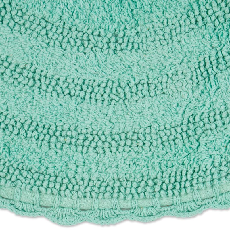 Crochet Collection Reversible Bath Mat, Round