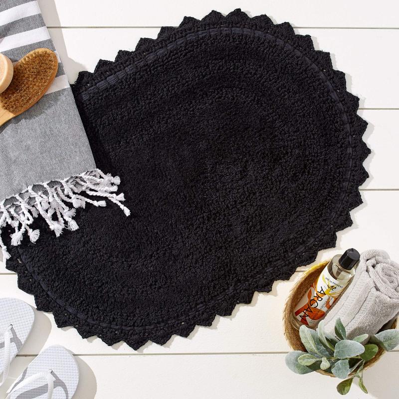 Crochet Collection Reversible Bath Mat, Round