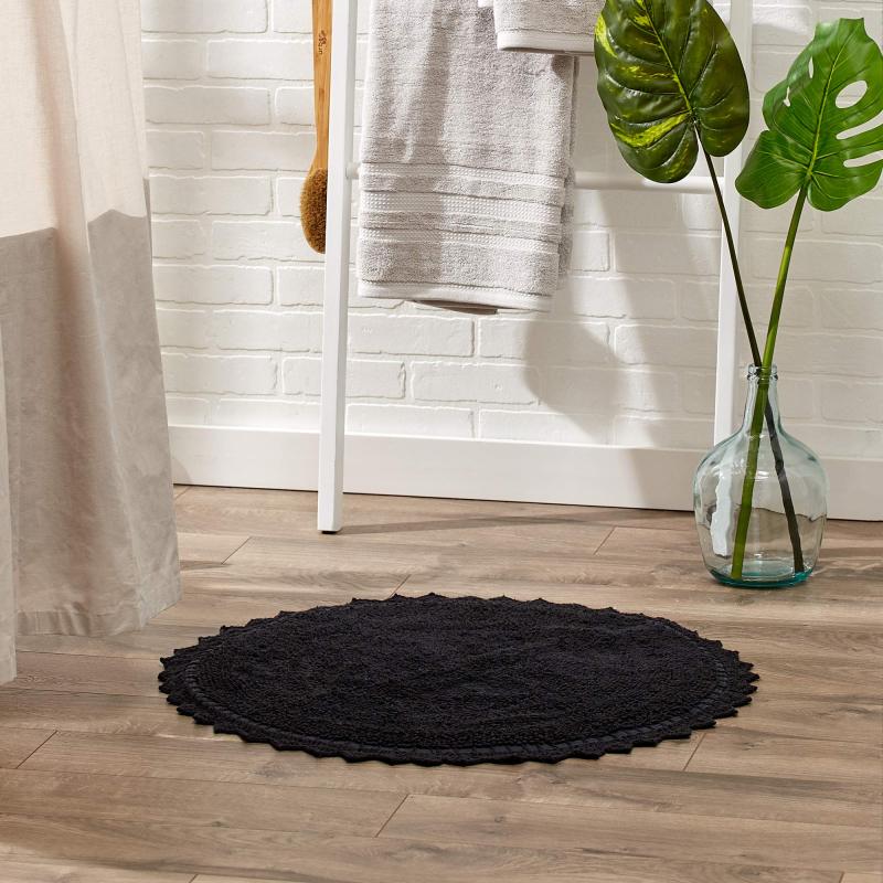 Crochet Collection Reversible Bath Mat, Round