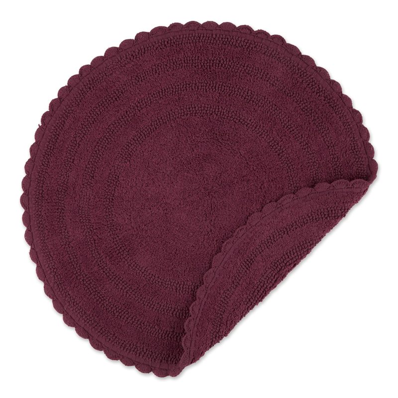 Crochet Collection Reversible Bath Mat, Round