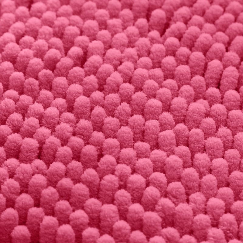 3 Pieces Bathroom Rugs, Ultra Soft Non Slip Absorbent Chenille Toilet Bath Mat Set