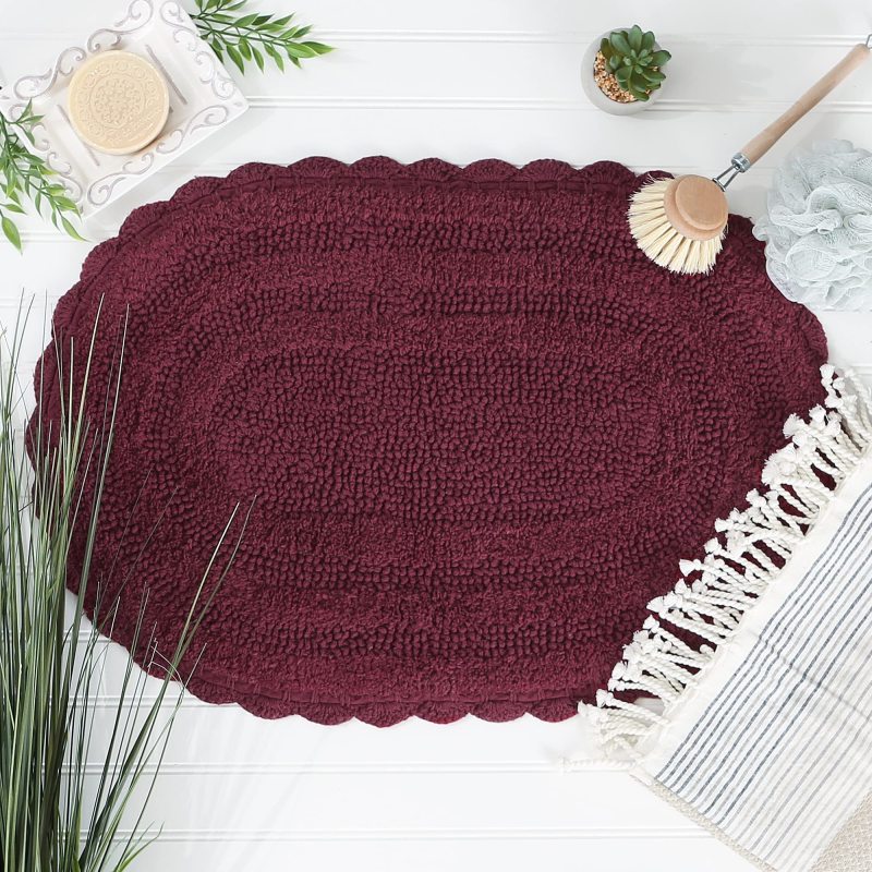 Crochet Collection Reversible Bath Mat, Round