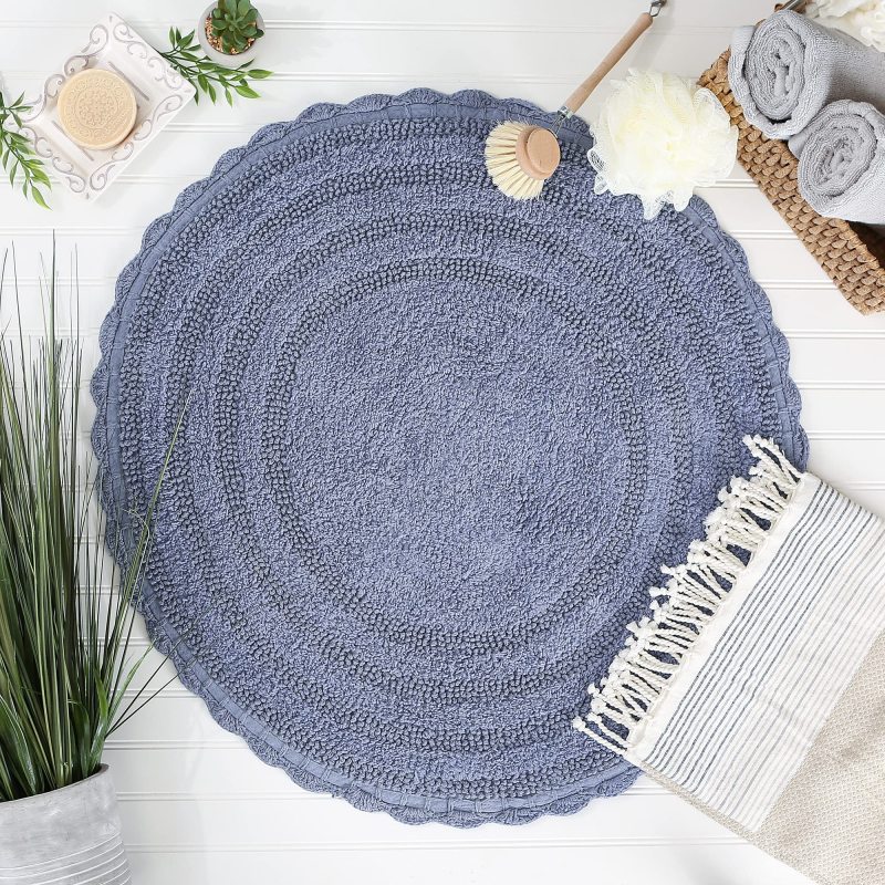 Crochet Collection Reversible Bath Mat, Round